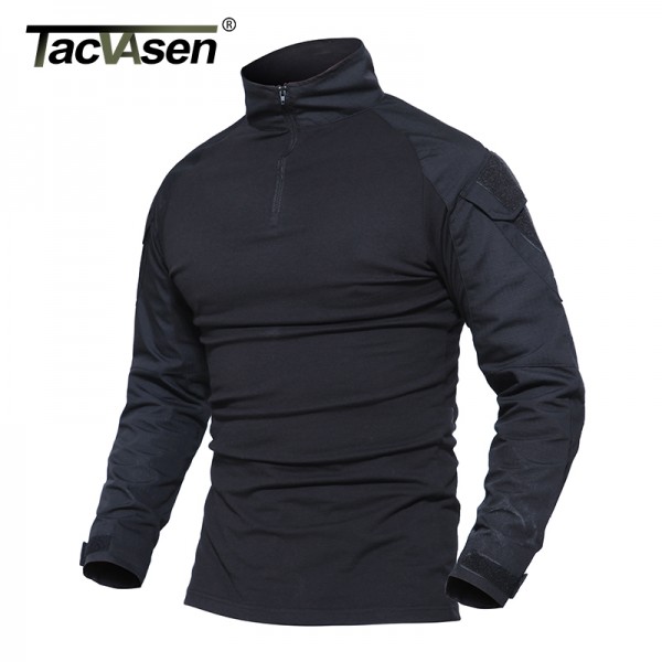 TACVASEN Male Camouflage T-shirts Army Combat Tactical T Shirt Military Men Long Sleeve T-Shirt Hunt T-shirts WHFE-022-2