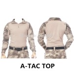 TACVASEN Tactical t-shirts military us army combat t-shirt cargo multicam Airsoft paintball clothing with knee pads TD-JNSZ-002