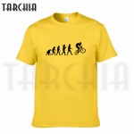 TARCHIA 2016 new summer brand evolution bicycle t-shirt cotton men short sleeve boy casual homme tshirt t tops tees plus fashion