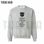 TARCHIA 2017 European Style fashion free shipping men hoodies keep calm and roll out crew neck sweatshirt personalized man coat