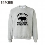 TARCHIA 2017 male pullover hoodies sweatshirt save the chubby uncorns personalized men boy casual parental survetement homme