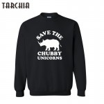 TARCHIA 2017 male pullover hoodies sweatshirt save the chubby uncorns personalized men boy casual parental survetement homme