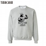 TARCHIA Men Sweatshirts 2017 New REPS FOR JESUS Letter Print Long Sleeve Hoodies Man Hip Hop Sweatshirt Hombre Plus Size XXL