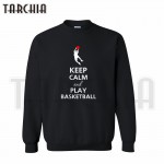 TARCHIA free shipping European Style fashion men hoodies keep calm play pullover crew neck sweatshirt personalized man coat