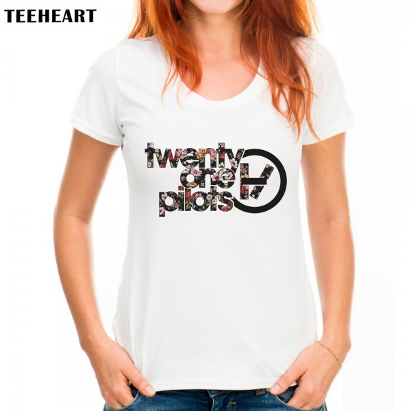 TEEHEART Summer Twenty One Pilots Fitness Woman T-shirts 21 Pilots Fashion Top Tees  PX180