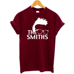 THE SMITHS T SHIRT VINTAGE 80'S MORRISSEY PINK RETRO PRINT SHEILA WHITE ROCK PUNK ROCK PRINT T-SHIRT 100% COTTON SHORT SLEEVE
