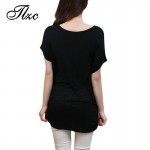 TLZC Batwing Sleeve Women Loose T-shirt Large Size L-4XL Pure Color Short Sleeve O-neck Lady Casual Tees Drop Shipping