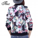 TLZC New Floral Printed Lady Thin Coats Plus Size M-4XL Autumn Vintage Sweet Women Bomber Jackets Holiday Clothing