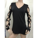 TQNFS Hot Sale Autumn T Shirt Women 2016 Long Sleeve Cotton Tshirt Female Fashion T-shirts Women Tops Plus Size Tee Shirt Femme