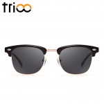 TRIOO Classic Vintage Polarized Sunglasses Women Brand Designer Sun Glasses For Women Retro Semi Rimless Oculos Shades Female