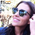 TRIOO Classic Vintage Polarized Sunglasses Women Brand Designer Sun Glasses For Women Retro Semi Rimless Oculos Shades Female