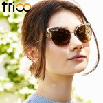TRIOO High Quality Cat Eye Women Sunglasses Gold Metal Oculos de sol Reflective Summer Pink Sun Glasses Vintage Sexy Shades TRIOO High Quality Cat Eye Women Sunglasses Gold Metal Oculos de sol Reflective Summer Pink Sun Glasses Vintage Sexy Shades