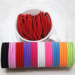 TS 2016 20pcs/lot Black and Candy Colored Hair Holders Elasticity Rubber Hair Band Tie Hair for Girl Women / Hair Accessories