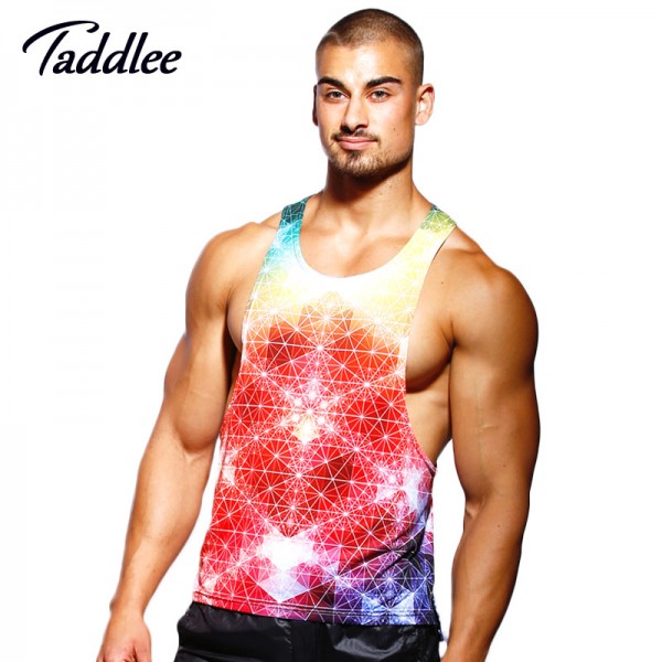Taddlee Brand Man Top Tees Shirts Sleeveless Mens Top Tanks Stringer Fitness Singlet Undershirts 3d Printed Casual Vest