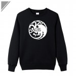 Targaryen Dragon dresses for men winter Movie A Song of Ice and Fire printed cotton long sleeve swag casual sweatshirt plus size