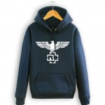 Teenager's European Rock style hooded man's heavy metal hoodie sweatshirts Rammstein music hip hop fleece hooded black navy blue