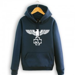 Teenager's European Rock style hooded man's heavy metal hoodie sweatshirts Rammstein music hip hop fleece hooded black navy blue