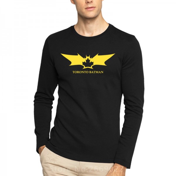 The Avengers Batman Toronto Printed Mens Men T Shirt Tshirt Fashion 2016 New Long Sleeve Cotton T-shirt Tee Camisetas Hombre