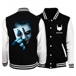 The Joker Poker print men jacket 2017 spring fashion Batman Super Villain Heath Ledger brand clothing sweathsirts funny hoodies