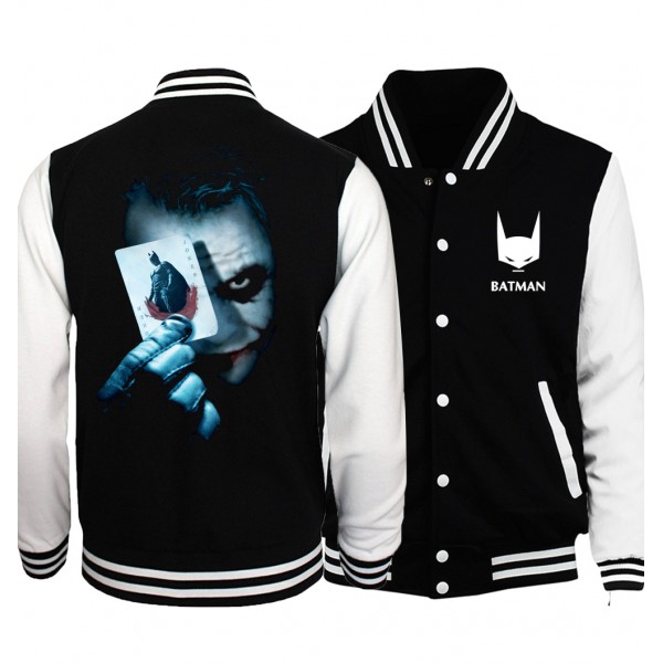 The Joker Poker print men jacket 2017 spring fashion Batman Super Villain Heath Ledger brand clothing sweathsirts funny hoodies