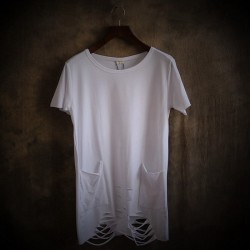 The New Decadent Hole Bottom Design Europe And United States City Boy Men Short Sleeve T Shirt Clothing Personality T Shirts