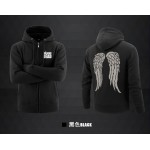 The Walking Dead Zombie Daryl Dixon Wings hooded 2017 winter men zipper fleece thicken Jacket Coat mma tracksuit sweatshirt down