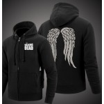 The Walking Dead Zombie Daryl Dixon Wings hooded 2017 winter men zipper fleece thicken Jacket Coat mma tracksuit sweatshirt down