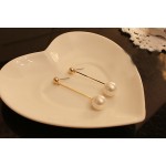 The new Korean fashion jewelry OL temperament long section of pearl earrings  free shipping