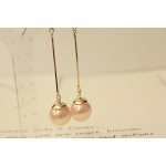 The new Korean fashion jewelry OL temperament long section of pearl earrings  free shipping