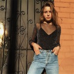 Tikilisa 2017 Spring Summer New Ruffles T-shirts Hollow Out Sexy Crop Top Lace Long Sleeve Elastic High waist T shirt Female