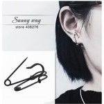 Timlee E210  Free Shipping Party Punk Personality Alloy Safety Pin Puncture Earring,AlloyFashion Jewelry