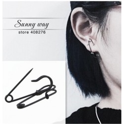 Timlee E210  Free Shipping Party Punk Personality Alloy Safety Pin Puncture Earring,AlloyFashion Jewelry