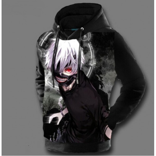 Tokyo Ghoul Hoodies Mens Hooded Pullovers Ken Kaneki Printed Male Hoody 3D Printing Hooded Sweatshirts Free Shipping