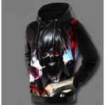 Tokyo Ghoul Hoodies Mens Hooded Pullovers Ken Kaneki Printed Male Hoody 3D Printing Hooded Sweatshirts Free Shipping