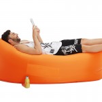 Toloco Fast Inflatable hangout Camping Sleep Bed Air Sofa Beach Bed Banana Lounger Air Bed Lazy Sleeping Bag With Side Pocket