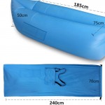 Toloco Fast Inflatable hangout Camping Sleep Bed Air Sofa Beach Bed Banana Lounger Air Bed Lazy Sleeping Bag With Side Pocket