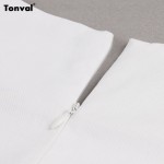 Tonval Summer Women Half Sleeve Embroidery Dress 2017 Retro Vintage Rockabilly Black and White Plus Size Casual Dress