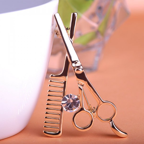 Tool Jewelry Scissors Combs Brooch For Personality Women Broches Collar Accessoris Hijab Pins For Esmalte De Unhas Relogio Vaz