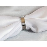 Top Classic Design Famous Brand 6mm white / Rose / yellow gold color CZ  lovers wedding band love ring  for Women Men