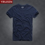 Top Quality Men's Short Sleeve 100% Cotton T-shirt Men 2016 Summer AFS Brand Shirts Solid Color Casual Male Tops & Tees