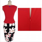 Top selling brand new work dress office half part peplum dress super deal women elegant formal dress