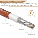 Topk Upgraded Premium Leather Braided Aluminum Alloy Fast Charging Phone USB Cable for iPhone 7 6 6s Plus 5s 5 iPadmini