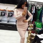 Toplook Sweater Dress Bodycon Long Sleeve Office Elegant Sexy Dress Long O-Neck Women Knitted Dress Robe Runway Fashion 2017