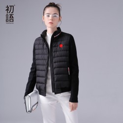 Toyouth 2017 Autumn White Duck Down Coat Female Zipper Warm Coats Thin Slim Casual Jackets