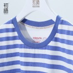 Toyouth 2017 New Arrival Spring Summer T-Shirts Short Striped O-Neck Causal Lady Fashion Print Letter Women Cotton Loose