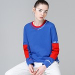 Toyouth 2017 New Arrival T-Shirts Autumn Women Casual Cotton Long Letter Patchwork O-Neck Top