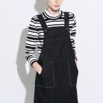 Toyouth 2017 New Arrival Women Spring Strap Dress Fashion Solid Jean Sleeveless Dress Female Slits Pocket Strap Dresses