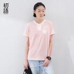 Toyouth 2017 New Arrival Women Summer T-shirt Casual O-Neck Stripe Shirt Female Button Pocket Loose Cotton Shirt
