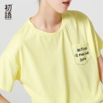 Toyouth 2017 Women New Arrival Summer T-Shirts Letter Print O-Neck Short Sleeve Loose Tees Female Straight All-Match Casual Tops
