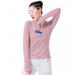 Toyouth Autumn Women T-Shirts Casual Long Sleeve O-Neck Cotton Top